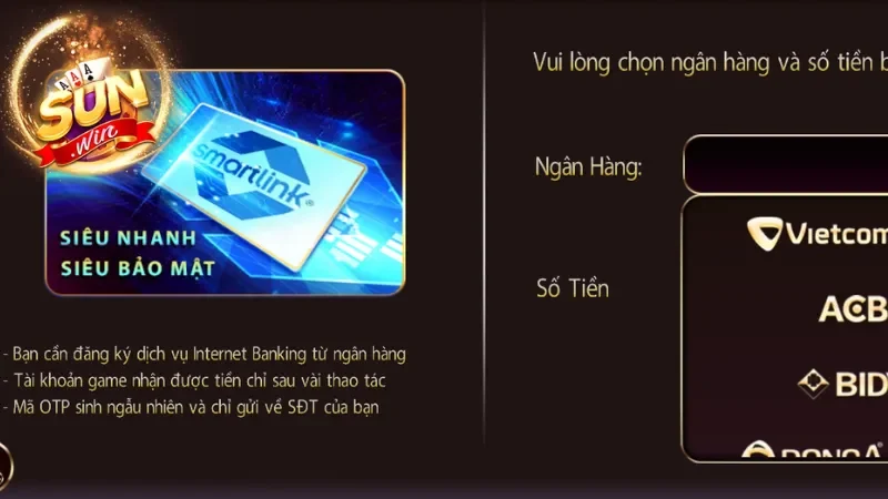 Lưu ý khi nạp tiền Sunwin