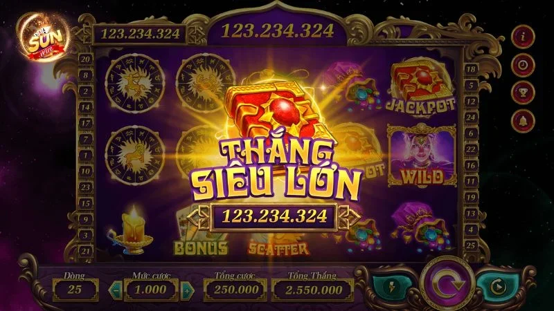 Nổ hũ Sunwin có tính năng thưởng Jackpot thú vị