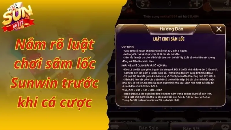 Nắm rõ luật chơi sâm lốc Sunwin trước khi cá cược